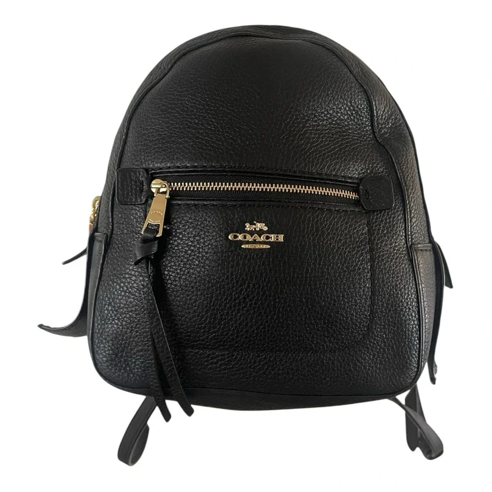 Coach F30530 Andi Backpack‎ - Black/Light Gold Pebbled Leather